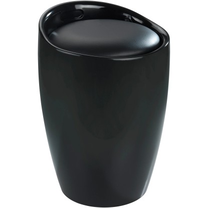 Wenko Candy fürdőszobai szék kivehető szennyestartóval műanyag 20 l fekete