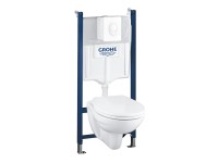 Grohe Solido Compact mélyöblítésű fali WC szett  4 az 1-ben kerámiával