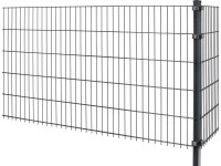 Kétrudas hálós kerítéspanel vastagság 8/6/8 antracit 63 cm x 251 cm Kétrudas hálós kerítéspanel vastagság 8/6/8 antracit 63 cm x 251 cm