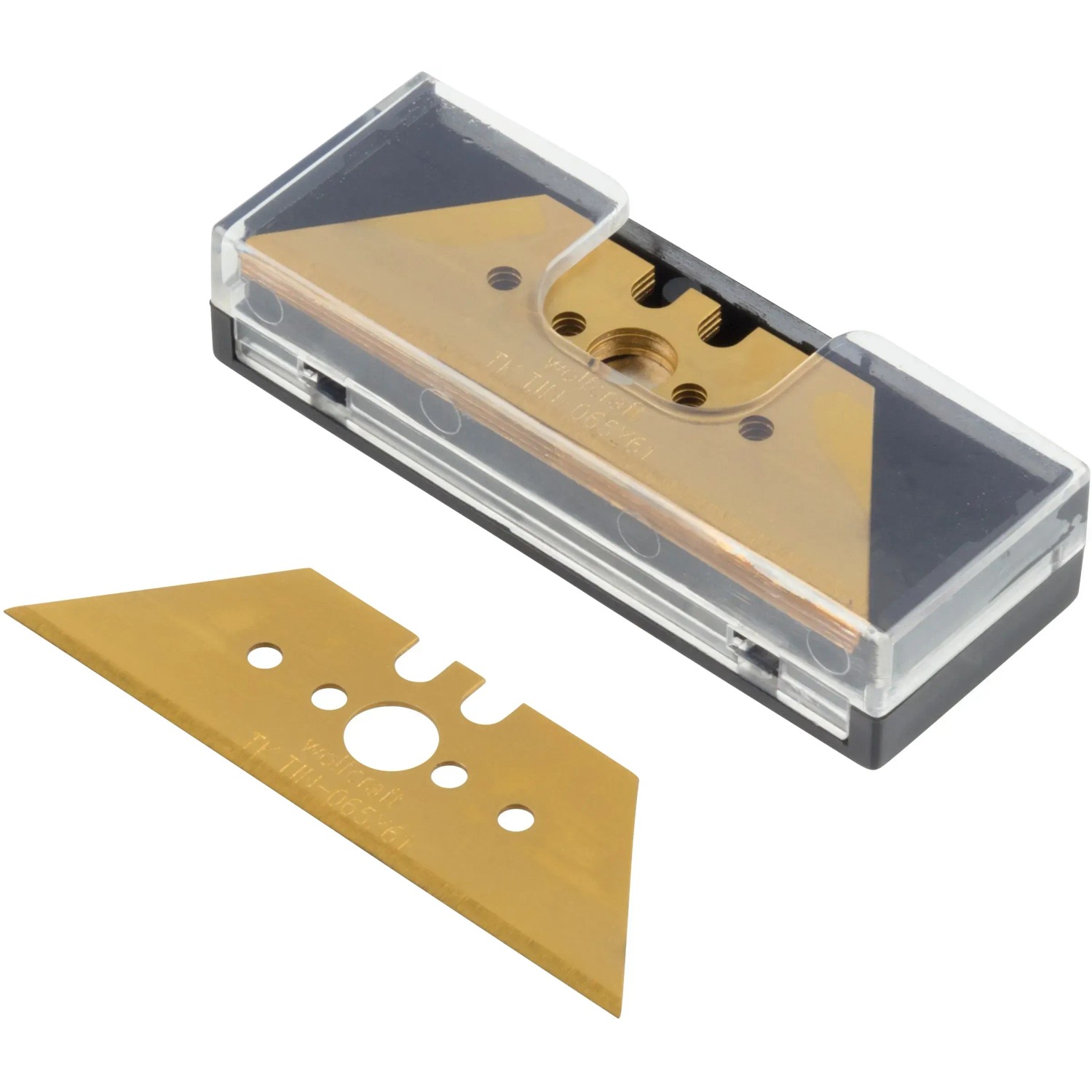 Wolfcraft 4314000-100 Lames Trapèzes Profi - Lot De 100 Lames Cutter 52 Mm
