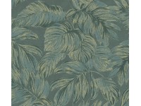 Zöld-arany pálma mintás tapéta 10 m x 0,53 m