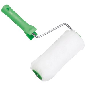 Vestanroller 18 cm sima felületekhez, festőhenger zöld fogantyúval.