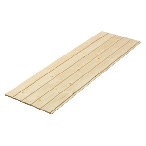 Nut és feder profilfa, 12,5x96x1800 mm, lucfenyő/jegenyefenyő, kezeletlen, fal- és mennyezetburkoláshoz.