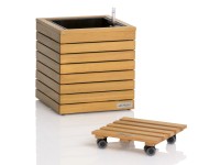 Lechuza Square görgős alátét 28 cm x 28 cm x 7 cm eukaliptuszfa FSC®