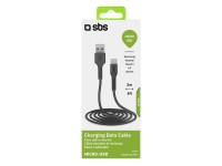 SBS micro USB-USB 2.0 töltő- és adatkábel 2 m fekete
