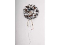 Kopogtató 25 cm ezüst - fehér