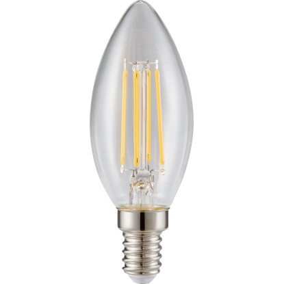 LUX-TOOLS LED fényforrás átlátszó gyertya forma 2 db 4,2W E14
