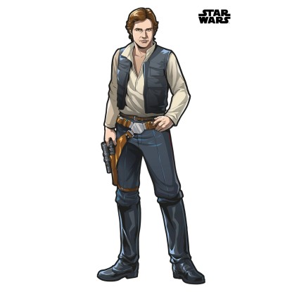Komar öntapadó nemszőtt fotótapéta Star Wars XXL Han Solo 127 cm x 196 cm