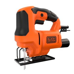 Narancs-fekete Black+Decker szúrófűrész, oldalnézet.