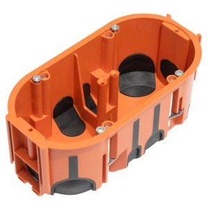 Gipszkarton szerelvénydoboz narancs membránnal sorolható 68 mm x 145 mm