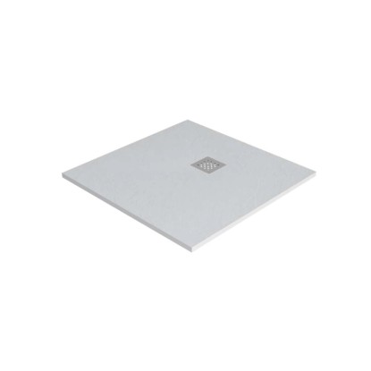 Zuhanytálca VEROSAN+ középső kifolyással fehér 90 cm x 90 cm