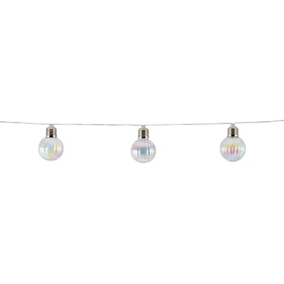 LED-es napelemes fényfüzér 4,8 m 10 gömbbel 6 cm átmérő x 8,5 cm