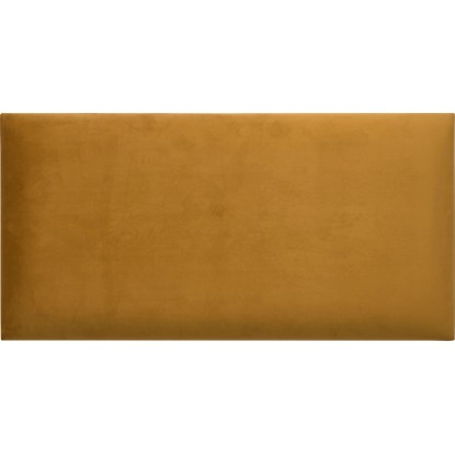 Négyszög alakú fali párna 60 cm x 30 cm bársony sárga