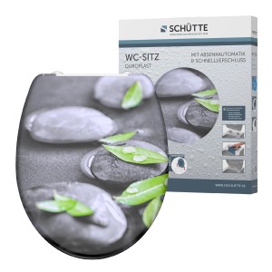 Schütte WC-ülőke Stone Duroplast SoftClose funkcióval, kő mintával.
