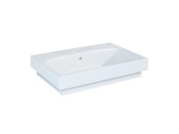 Mosdókagyló Luna 60 cm kerámia szögletes fehér