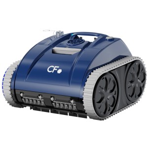 Kék-fekete CF CF200CL akkumulátoros medence robot az automatikus tisztításhoz.