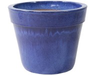 M Collections Glazed Basic Pot Falling kaspó 18 cm x 18 cm Kék