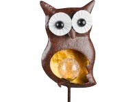 Rosty földbe szúrható LED-es napelemes LED lámpa bagoly Rosty földbe szúrható LED-es napelemes LED lámpa bagoly