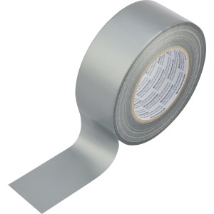 Tekercs ezüstszínű szövet ragasztószalag, 50 mm széles, sokoldalú.