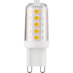 G9 LED izzó 2700K, 300lm, 3W, 3 darabos szett. Meleg fehér fény lakóterekbe.