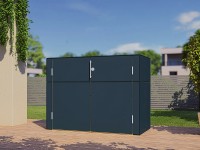 Bertilo HPL Sideboard kerti szekrény 155 cm x 75 cm x 116 cm Antracit FSC