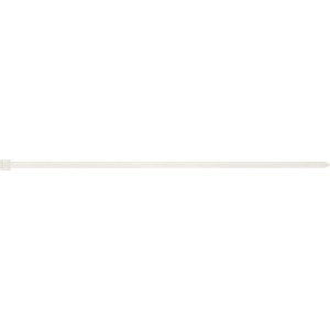Fehér kábelkötegelő, 380 mm hosszú, kábelek és vezetékek kötegeléséhez.