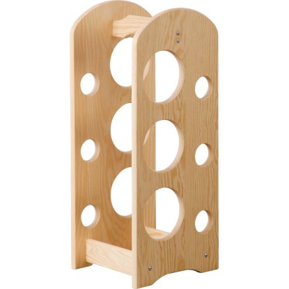 OBI borállvány fából 6 palackos