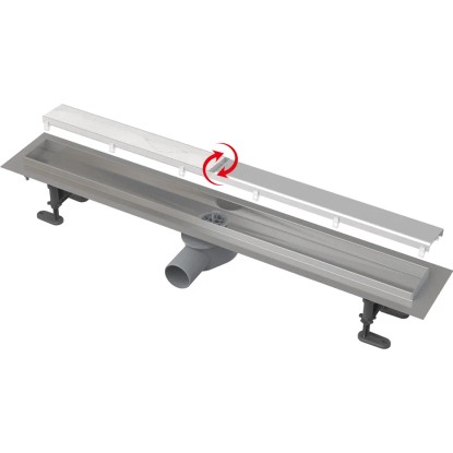 Alca Rozsdamentes zuhanyfolyóka ráccsal APZ13-DOUBLE9-850