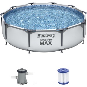 Bestway Steel Pro Max Frame medence szett, Ø 305 cm, szivattyúval és szűrőbetéttel.