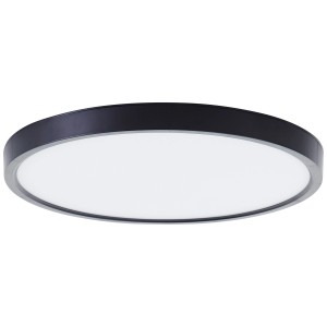 Fekete LED mennyezeti lámpa Lotti, dimmelhető, RGB + CCT funkcióval, Ø 30cm.