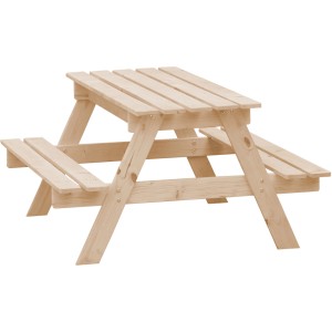 Timbela M010-1 fa gyermek piknik szett, ideális a kertbe.
