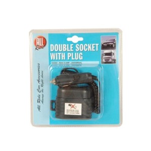 t.b.t. Autóelektronika: Dupla aljzat dugóval 12/24V-hoz bliszterben