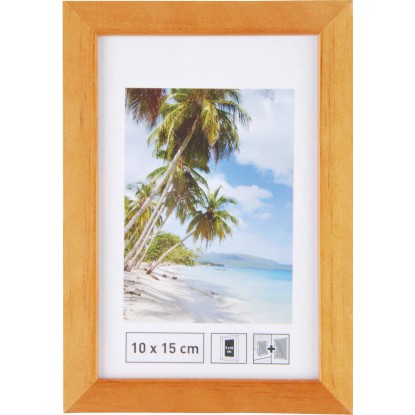 Fa képkeret  diófa  sima  10 x 15 cm