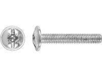 PZ2 tányérfejű bútorrögzítő csavar fehér horganyzott M4 x 50 mm 8 db