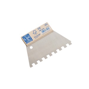 LUX Classic fogazott simító, 10x10 mm fogazással, csemperagasztó felhordásához.