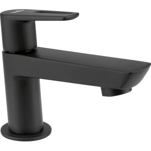 Modern baliv hidegvíz csaptelep KV-4011 matt fekete színben. Elegáns design lapos kifolyóval a fürdőszobába.
