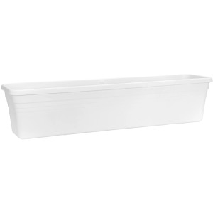 Fehér Florus Mediterran virágláda 80 cm-es öntözőrendszerrel.