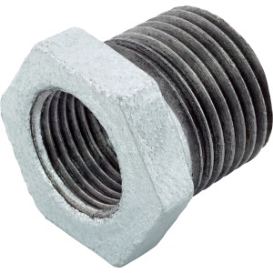 Temperöntvény fitting, 21 mm x 14,9 mm, szűkítő horganyzott csövekhez.