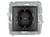 MINI egyes dugalj keret nélkül metál grafit MINI egyes dugalj keret nélkül metál grafit