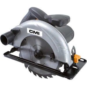 CMI kézi körfűrész C-HKS-1200/185 D, 1200 W, max. vágási mélység 65 mm, porelszívással.