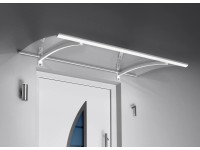 Félnyereg előtető LED-es világítással fehér/átlátszó 22 cm x 150 cm x 90 cm Félnyereg előtető LED-es világítással fehér/átlátszó 22 cm x 150 cm x 90 cm