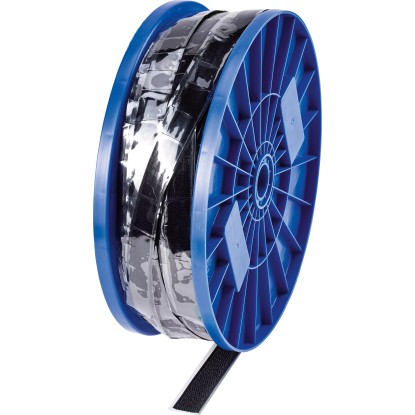 LUX öntapadós tépőzár fekete 20 mm  - méteráru