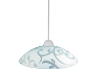 Rábalux Scroll függeszték lámpa 30 cm fehér - átlátszó mintás