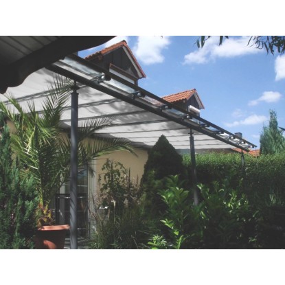 Peddy Shield pergola-építőkészlet napvitorlával 270 cm x 140 cm világosszürke