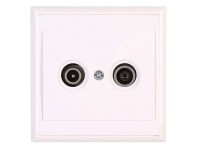 Thaya antennadugalj TV/RF/SAT fehér Thaya antennadugalj TV/RF/SAT fehér