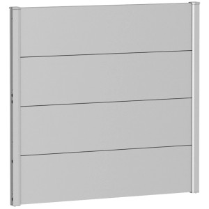 Biohort falpanel paraván, 100x90 cm, ezüst-metál, kerthez és teraszhoz.
