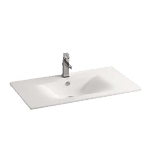 Fehér t.b.t. beépíthető mosdókagyló csapteleppel. Modern design a fürdőszobájába.