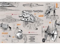 Komar fotótapéta Star Wars Blueprints 368 cm x 254 cm FSC