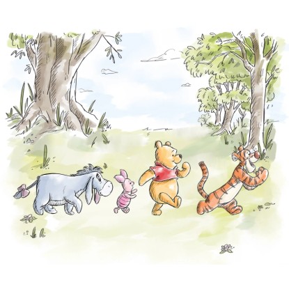 Komar nemszőtt fotótapéta Disney Winnie the Pooh Walk Together színes