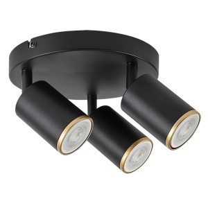 Rábalux NOLIE spotlámpa matt fekete GU10 3x MAX 15W IP20
